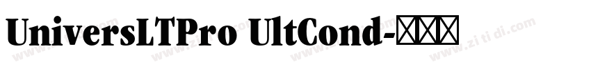 UniversLTPro UltCond字体转换